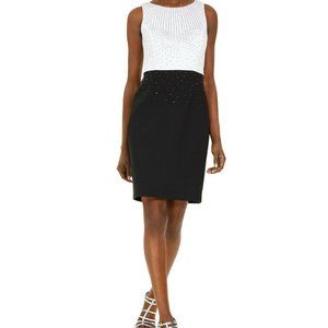 NEW CALVIN KLEIN COCKTAIL PARTY COLOR BLOCK SHEATH DRESS